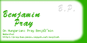 benjamin pray business card